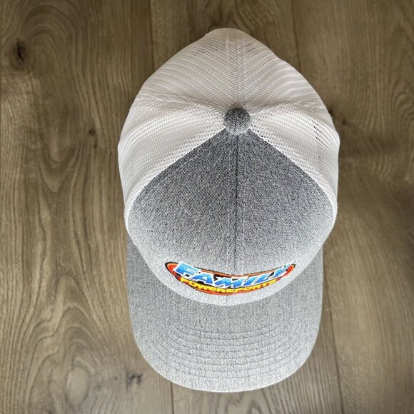 Family Power Sports Gray White Mesh Truckers Ball Cap Snap Back - Picture 7 of 11